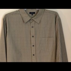 Easy Care Woven Shirt Resists Wrinkles Tan XXL